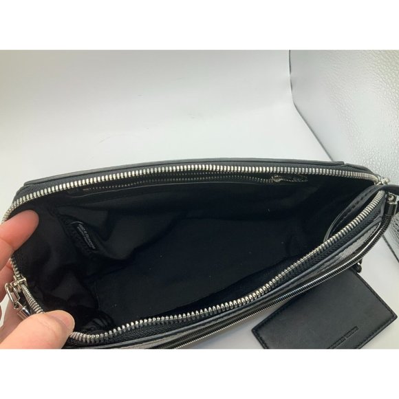 Alexander Wang White & Black Snakeskin Leather Embossed Small Clutch Purse - Picture 6 of 8